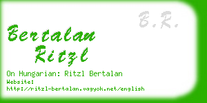 bertalan ritzl business card